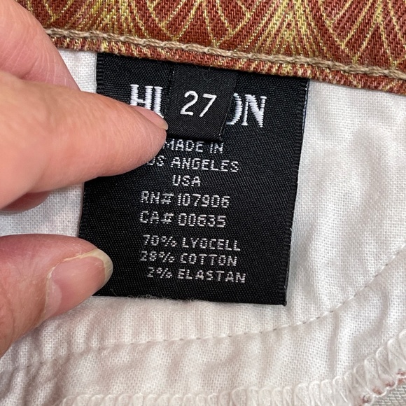 Hudson Nico Super Skinny Jeans Rust Midrise Stretch Size 27 - Picture 6 of 10